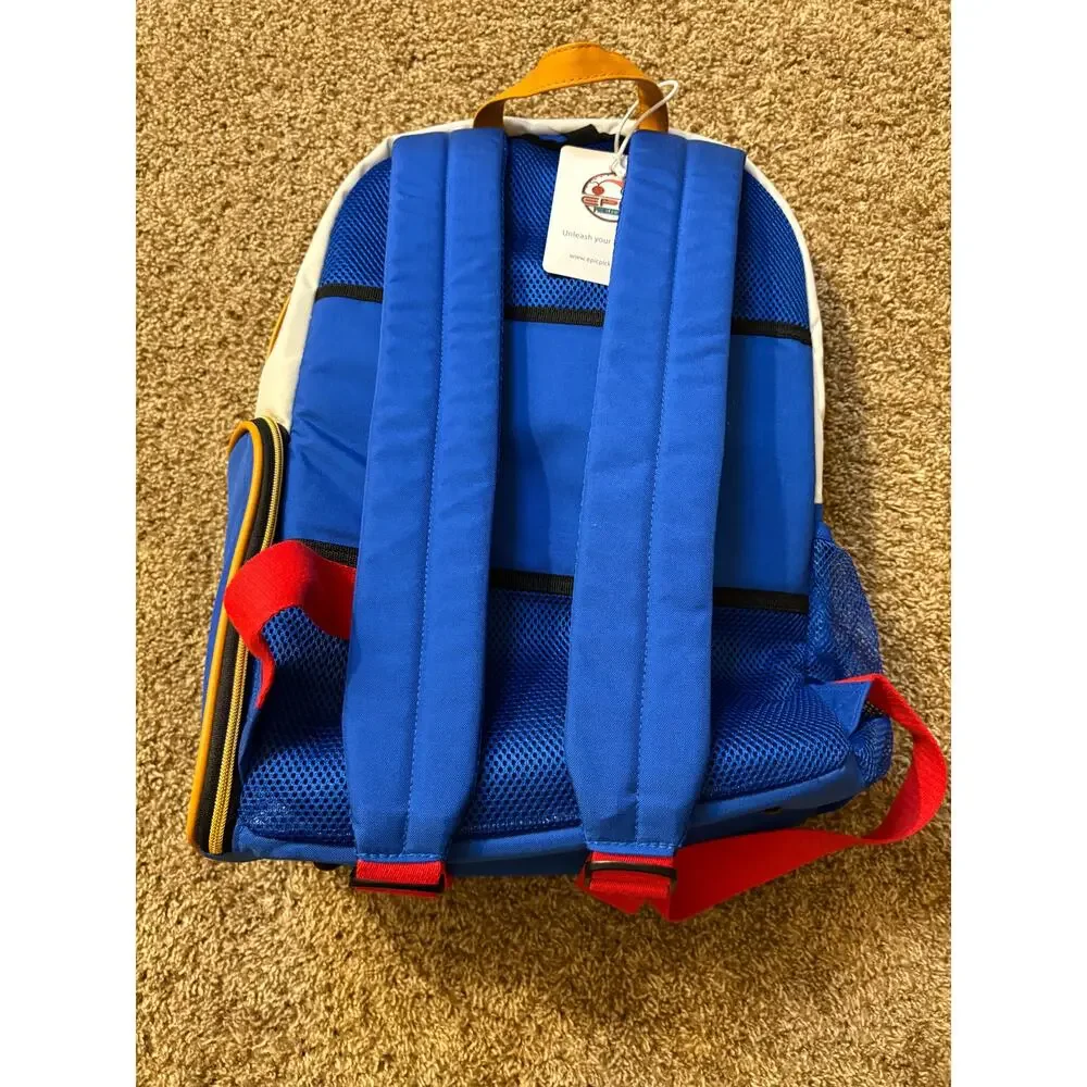 Epic Pickleball Backpack Built-in Cooler Blue/White Holds 2 Paddles 500D Nylon